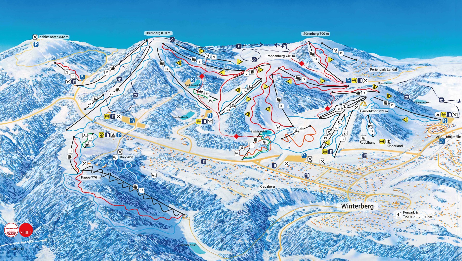 Panorama Karte: Skiliftkarussell Winterberg